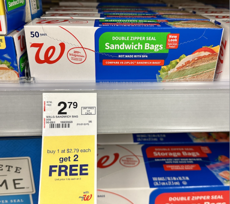 Complete Home Sandwich Bags only 0.93 each at Walgreens!